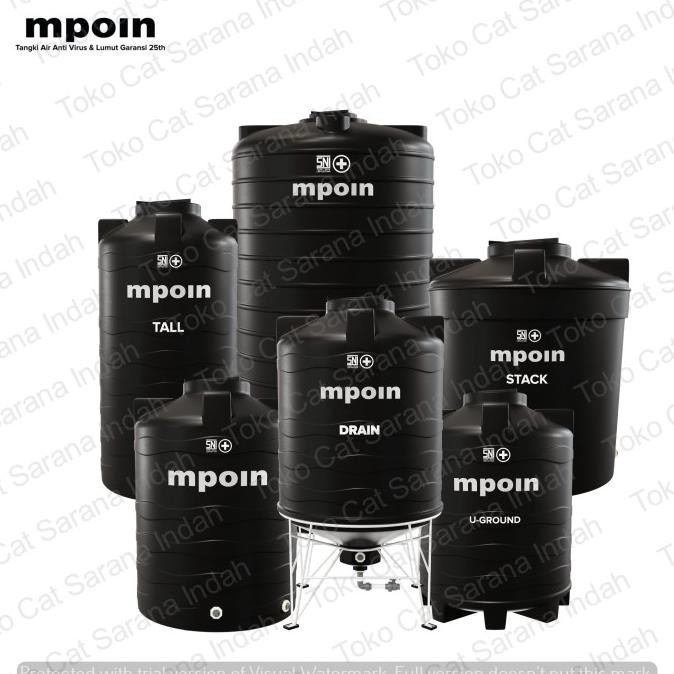 Miliki Toren Air Mpoin W550 550L Water Tank Toren Tandon Hitam 550 L W 550