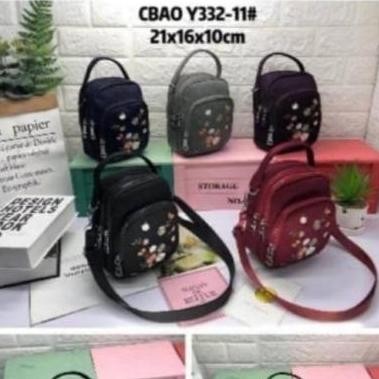 Promo Tas Selempang  Mini Wanita Chibao Import Motif Bunga Y332-11