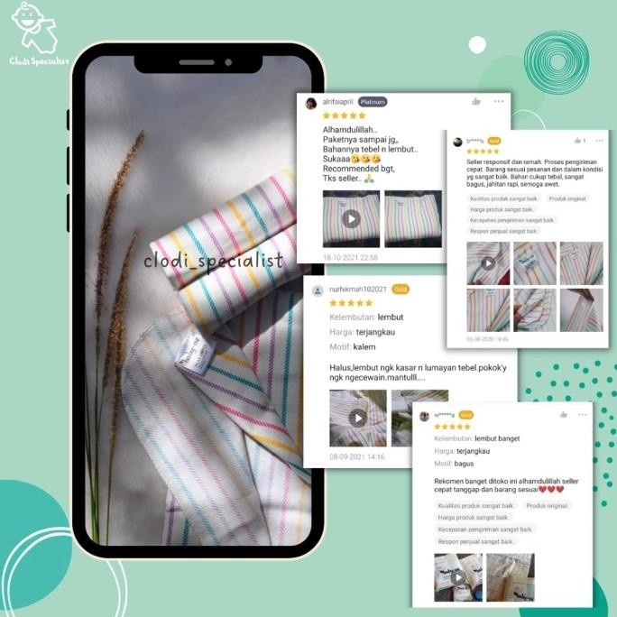 Alas Ompol Garis Baby Oz - Perlak Popok Kain - Tatakan Pipis Anak Bayi LA