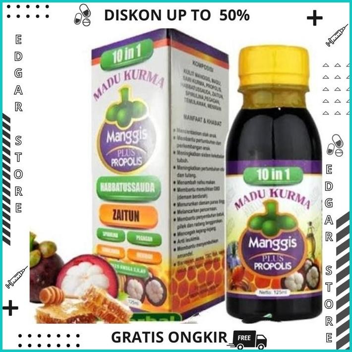 

MADU KURMA MANGGIS PLUS PROPOLIS 10IN1 | 10 IN 1 GRATIS ONGKIR