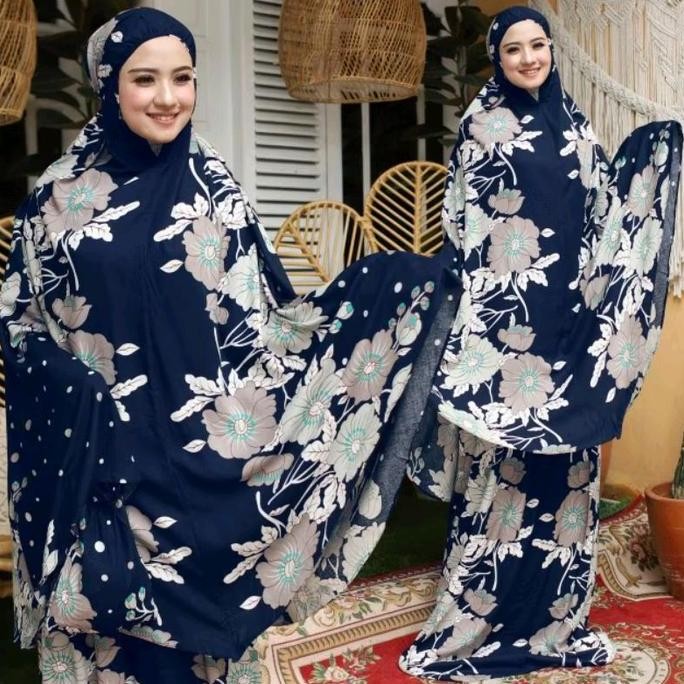 Promo Mukena  Jumbo Dewasa Rayon Bali Motif Mawar Cantik Dan Nyaman Dipakai Kain Lembut Katun Bunga 