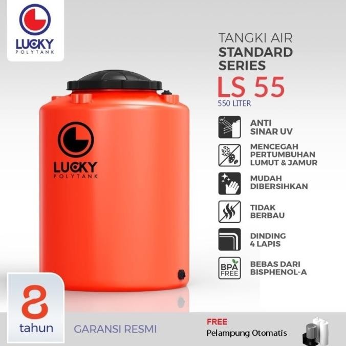 Spesial Tangki Air / Tandon / Toren Lucky Polytank 550 Liter