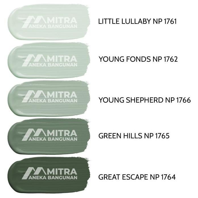 CAT TEMBOK AVITEX INTERIOR 5 KG / AVIAN HIJAU SAGE GREEN NP 176 murah