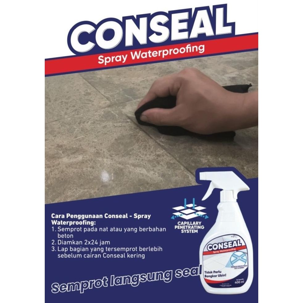 Conseal 400 mm Spray Waterproofing Aquaproof Pelapis Anti Bocor murah