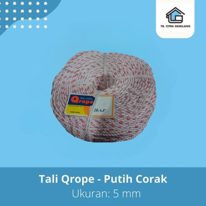 

Tali Tampar Plastik 5 Mm Asli - Qrope Putih Corak Roll New Stok