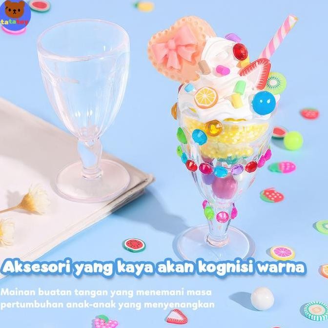 

tatatoy Lem Krim Gumka Set Paket Bahan Gelas Es Krim Lem Krim DIY Buatan Tangan Anak-anak murah