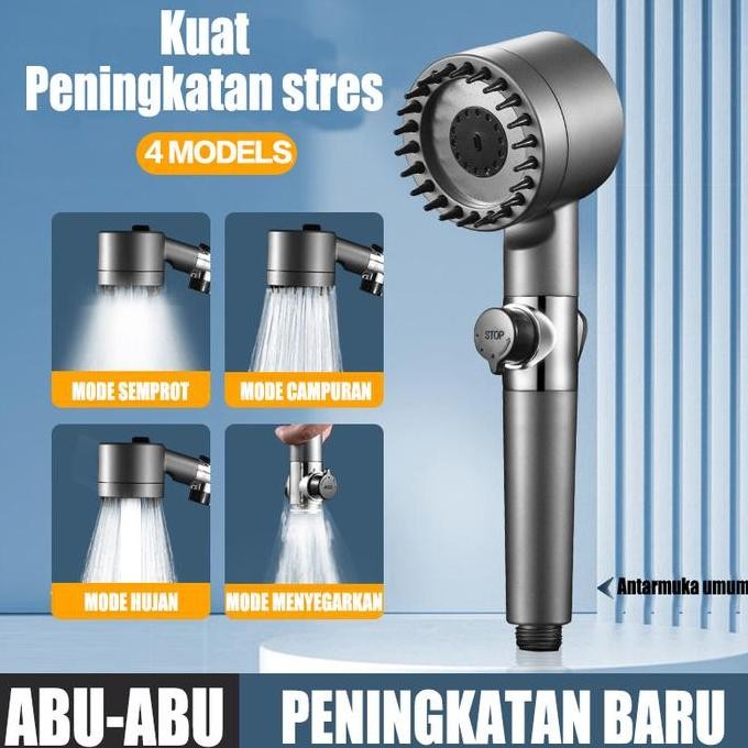Kepala Shower Kamar Mandi  3 Mode Semburan Air Shower Mini Aerator Turbo/Supercharging Yang Kuat Sho