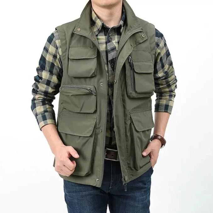 Promo Jaket Rompi Pria Army Tactical Rompi Safety Rompi Motor Touring Jumbo