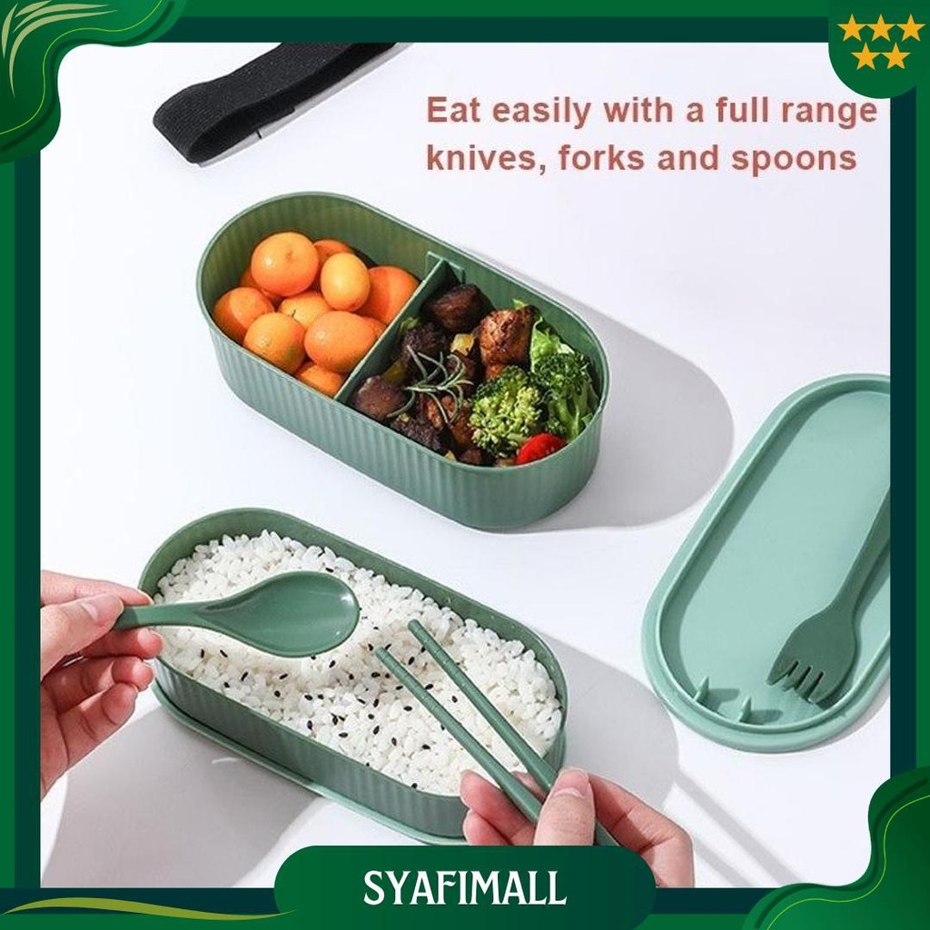 Voova Lunch Box / Kotak Bekal Makan Siang / Kotak Bekal Tali Strap 900Ml / Kotak Makan Siang Aesthet
