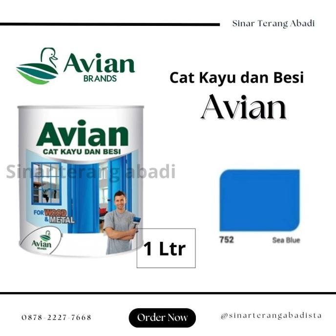 Terjangkau Cat Kayu & Besi Avian 1 Kg 752 Sea Blue