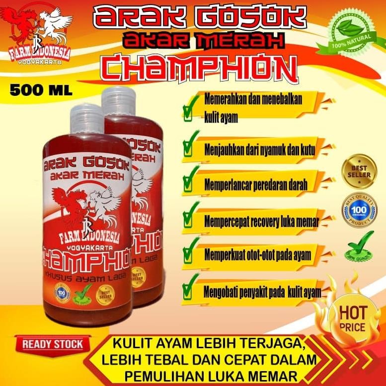 se-7 ARAK GOSOK KHUSUS AYAM  AKAR MERAH CHAMPION RJ FARM Hemat