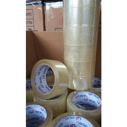 

[6 Pcs] Lakban Ukuran Besar Bening - Coklat 45 Mm 90 Yard New Stok