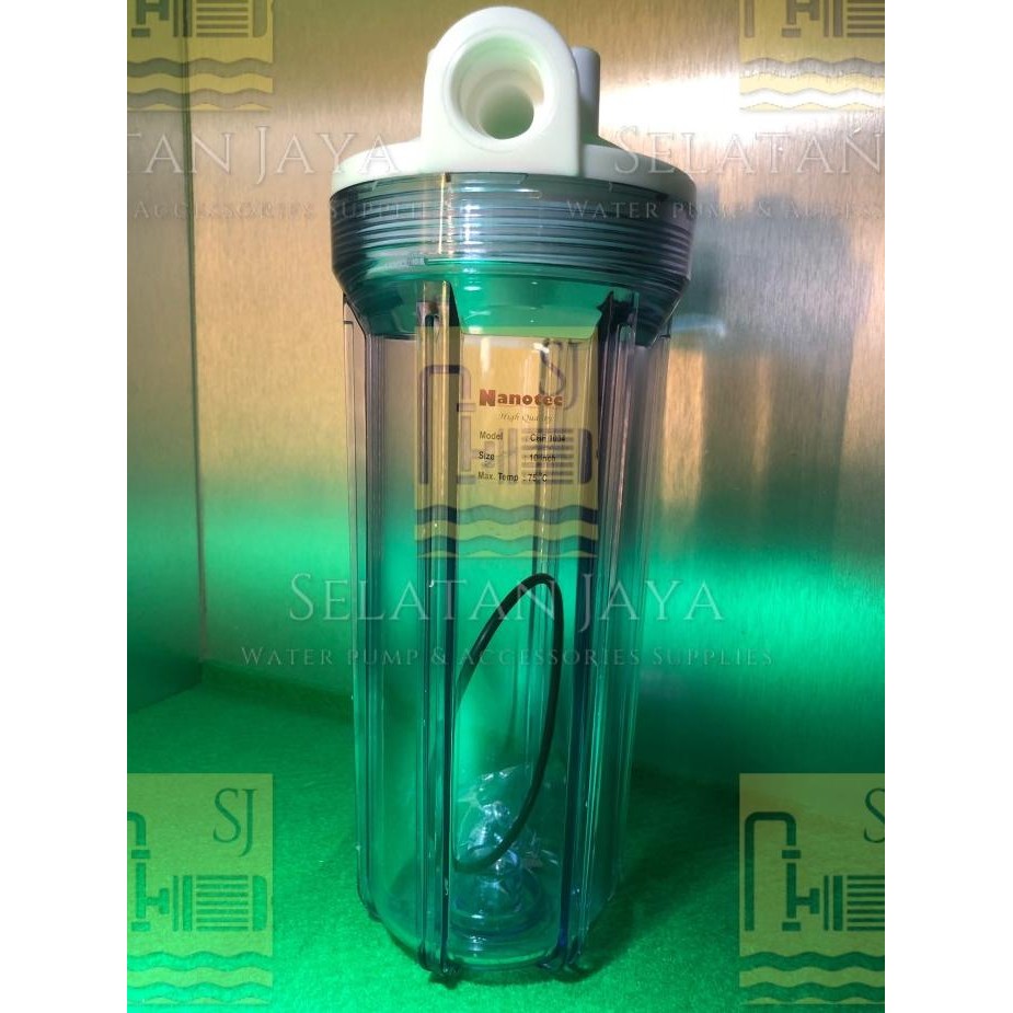 Housing Water Filter Tabung Filter Air Nanotec Clear Chf 1034 10 Inch Terbaru