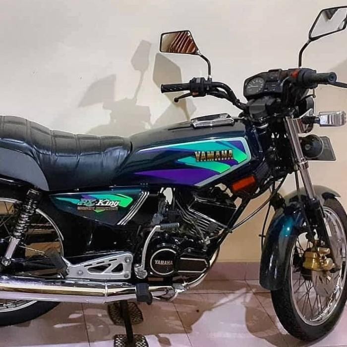 Lis Body/Striping/Stiker + Emblem Tangki Yamaha Rx King 1996 Hijau Tua Original Dan Terpercaya