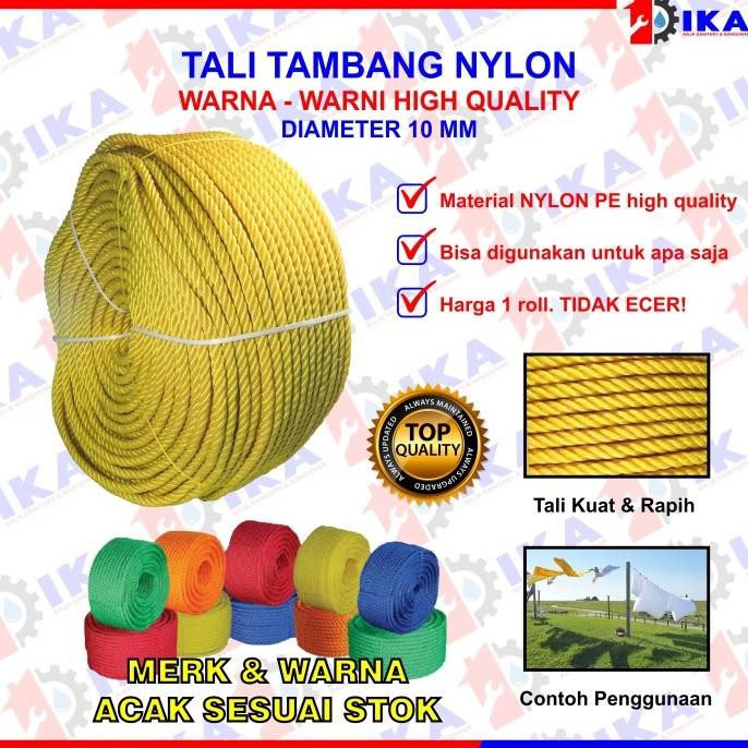 

Tali Tambang 10 Mm Panjang Per Roll Tali Tambang Nylon Warna Kuat Bagu New Stok