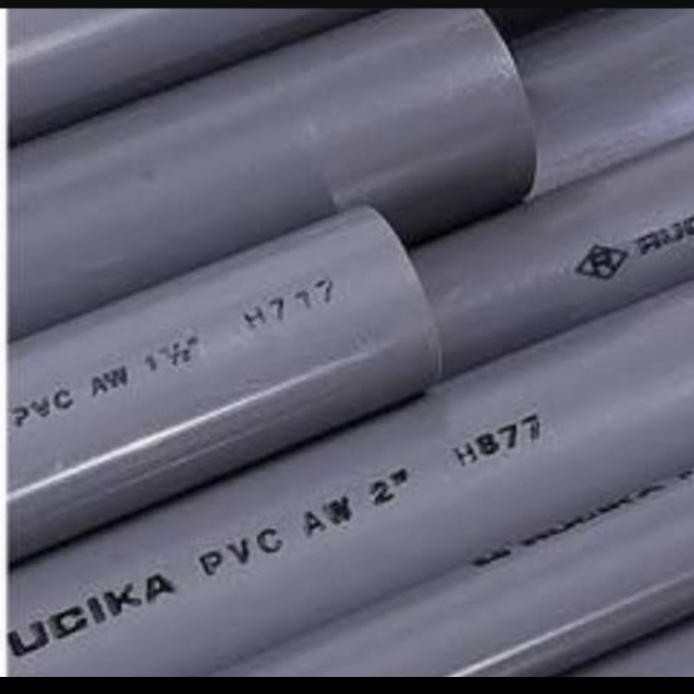 Pipa Pvc 3/4"Inch Rucika Jis Aw Abu" 4 Mtr-Pipa Pralon Harga Spesial!