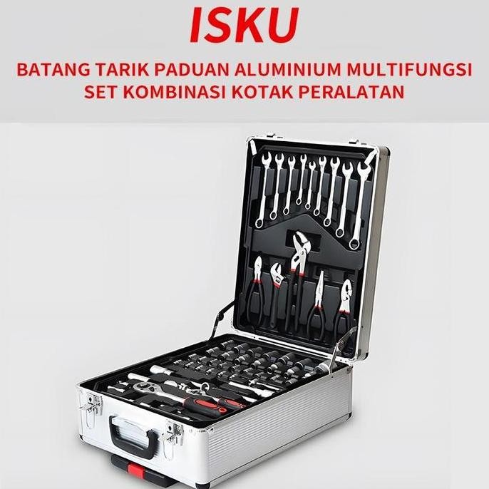 Sale Isku Tool Kit 187 Pcs Perkakas Bengkel Tool Set/Koper Set Perkakas Bengkel/Alat Bengkel Perkaka