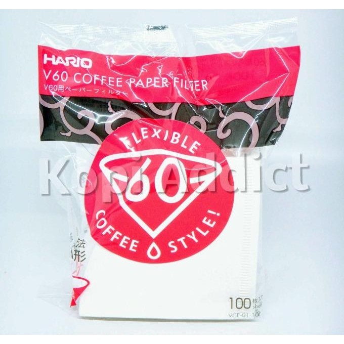 

Hario V60 Paper Filter Vcf 01 - 100 Lembar / Kertas Saringan Kopi