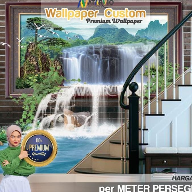Terjangkau Wallpaper Dinding Custom Murah - Wallpaper Printing Tema Waterfall