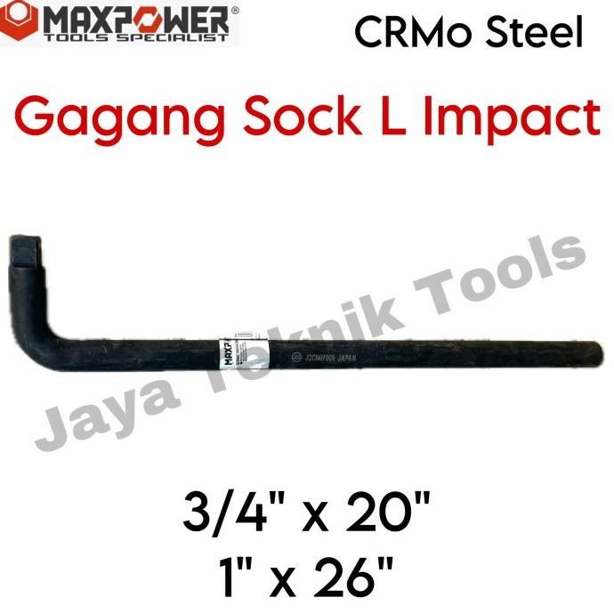 Grosir Gagang Sok Impact L Maxpower Handle Sock 3/4 1 Inch Socket