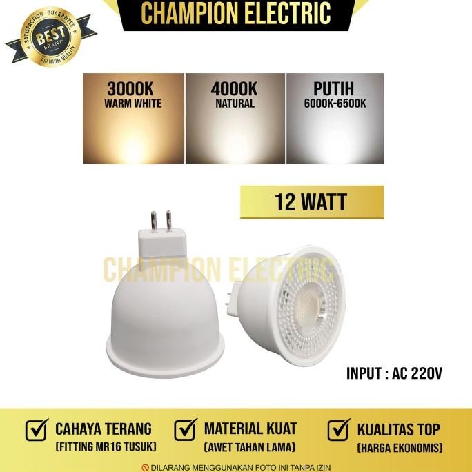 Lampu Halogen Spotlight LED 12W MR 16 Sorot 12 Watt MR16 Tusuk 12Watt murah