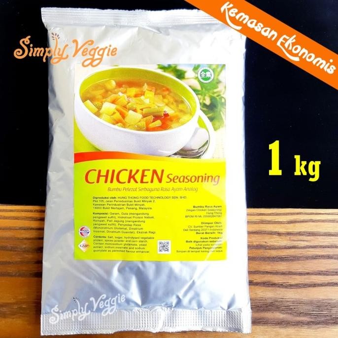 

Vegetarian Chicken Powder Seasoning 1kg / Kaldu Penyedap Vegetarian murah