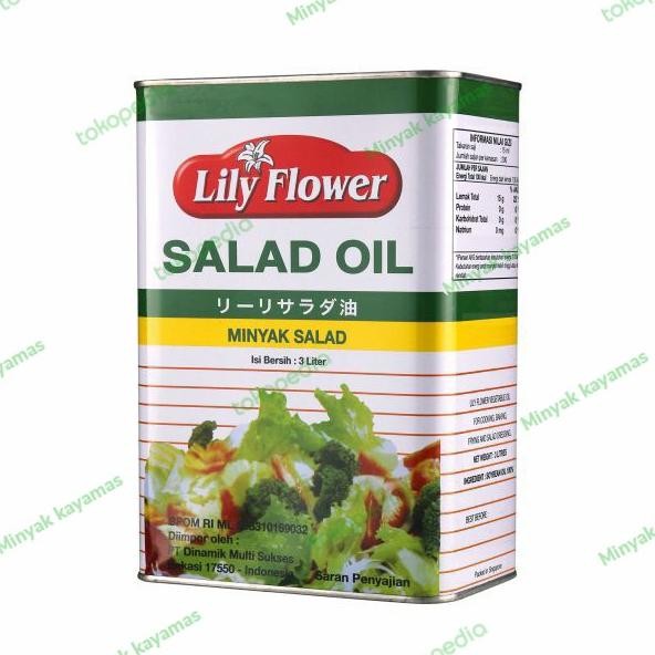 

Lily Flower Salad Oil (Minyak Salad) Kaleng 3 L murah
