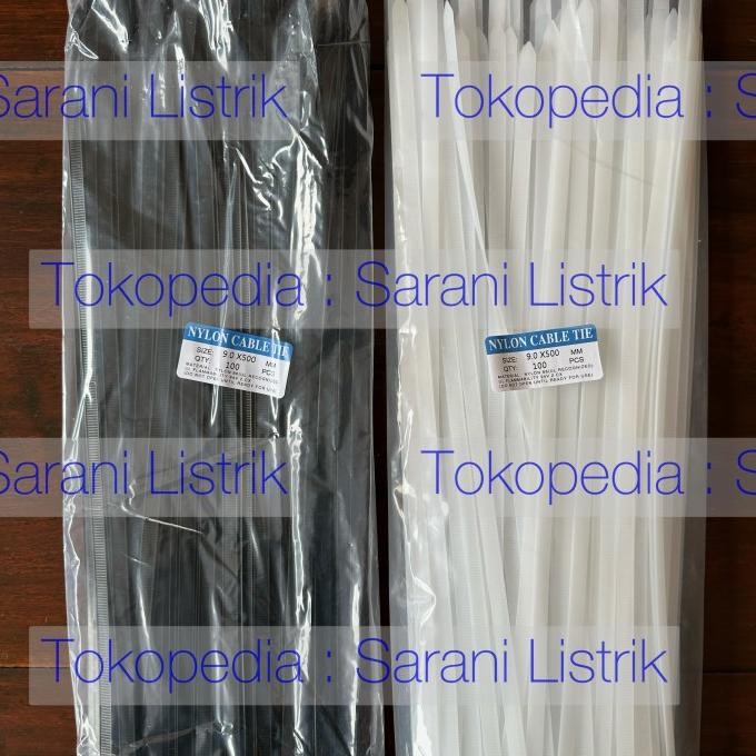 

Kabel Tie 9 X 50Cm Cable Ties Nylon 9 X 500 Mm Hitam Putih New Stok