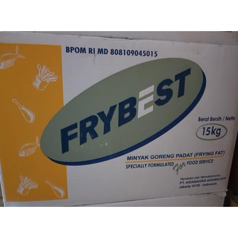 

Minyak padat / Beku FRYBEST 15kg GROSIR KARTONAN murah