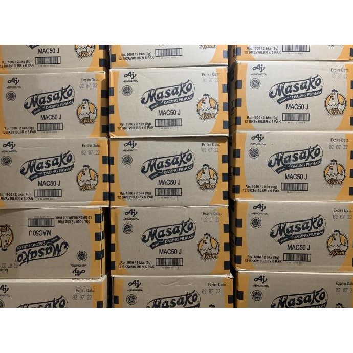 

Masako Ayam Renceng 9gr 1 Dus isi 120pcs x 6 pak murah