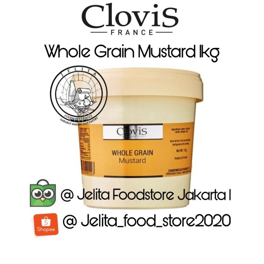 

Clovis Whole Grain Pommery Style mustard 1kg murah