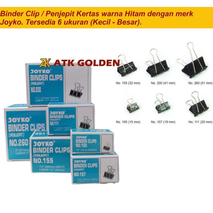 

Binder Clip Joyko Ukuran Kecil - Besar murah