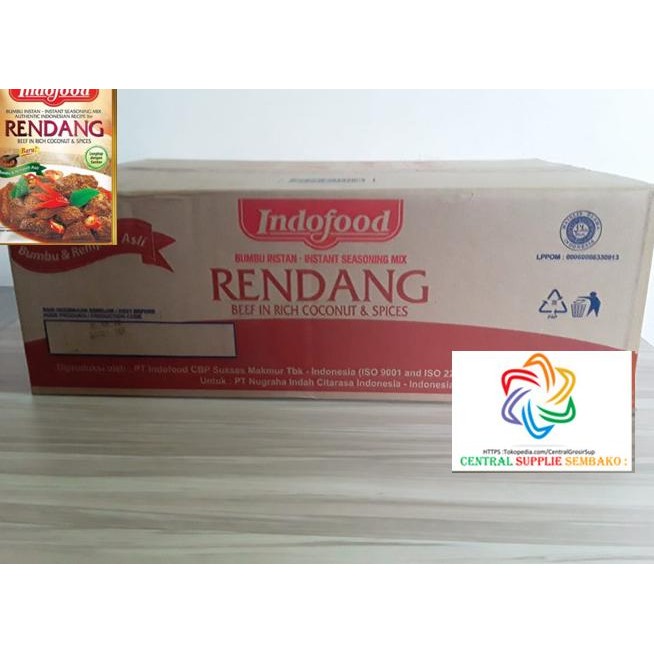 

Indofood Bumbu Rendang [45gram /6 box x24 pcs /1 karton ] murah
