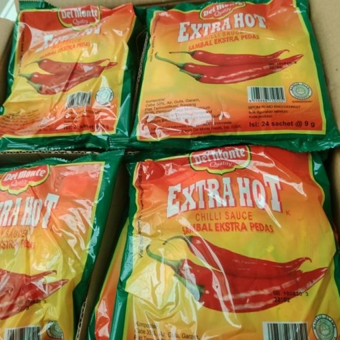 

Saos Extra Hot Delmonte Sachet per dus isi 20 bungkus GOJEK GRAB murah