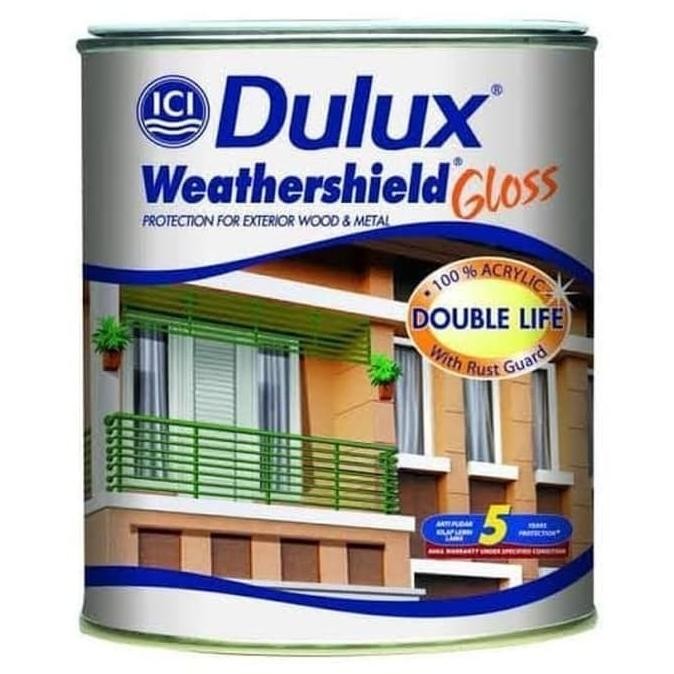 Terjangkau Dulux Weathershield Gloss Cat Kayu & Besi 0.9 L Gloss