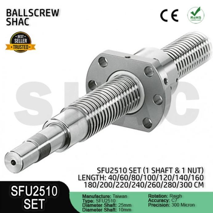 

SFU2510 SET ballscrew series - Diameter 25mm Lead 10mm murah