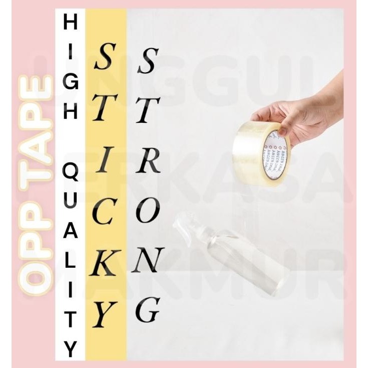 

Lakban Bening 2inch 48mm X 90yard Per roll 6pcs Isolasi Selotip Besar murah