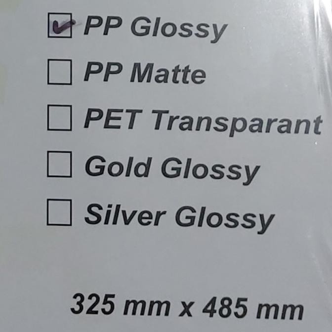 

STICKER VINYL LASER A3+ GRAFTAC PUTIH GLOSSY (ISI 100) murah