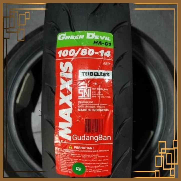 [LBP] MAXXIS 14-100/80 MA-G1 GREEN DEVIL TUBELES