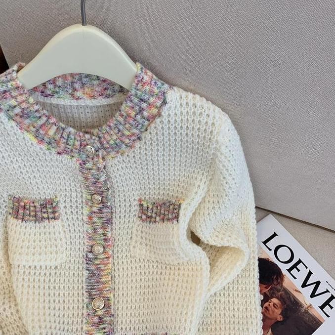 Promo Telly 124 Cardigan Rainbow Pelangi Wol Sweater Knit Rajut Premium Lembut Baju Panjang Wanita