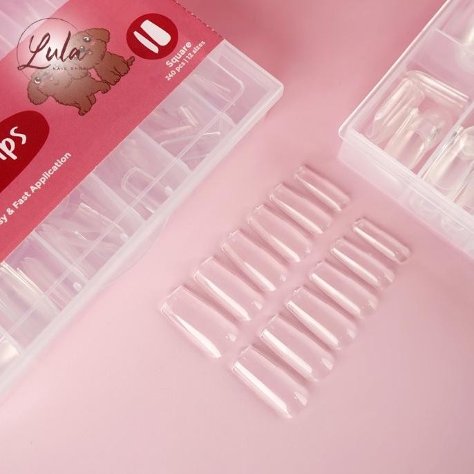 Promo Lula Jelly Gel Tips / Kuku Palsu /  Perlengkapan Nail Art