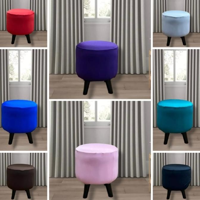 Sarung sofa stool bulat / Cover stool bulat/Sarung stool bulat elastis