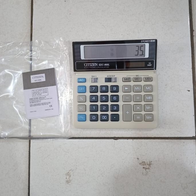 

Bisa Grab! Original Calculator Citizen Sdc-868L/Kalkulator Desktop Meja Kantor.