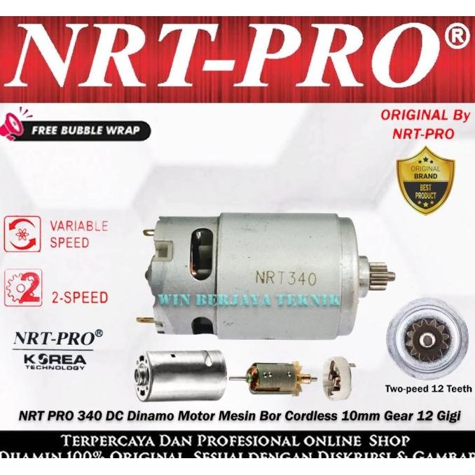 DINAMO MOTOR BOR CORDLESS 20V NRT PRO DC 340 STARTOR BOR BATERAI 20 V ORIGINAL DAN TERPERCAYA