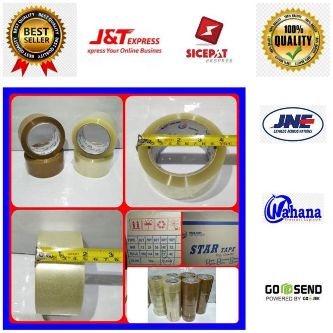 

Promo Lakban Bening/Coklat harga 6pcs COD