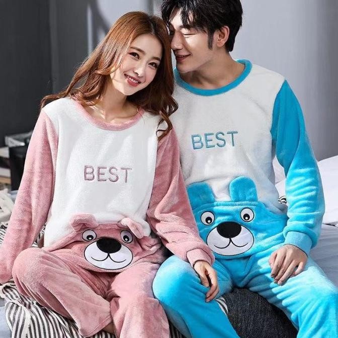 SETELAN PIYAMA SET BAJU TIDUR COUPLE PASANGAN SUAMI ISTRI KELUARGA L82