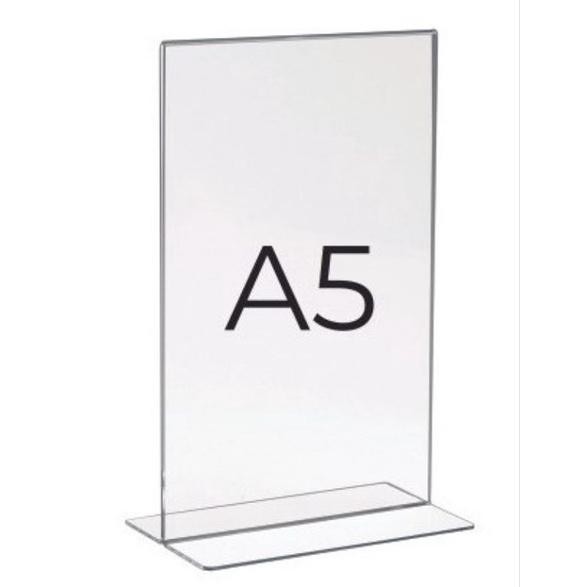 

Terlaris! Tempat Brosur Akrilik A5 2Mm/ Tent Card Akrilik / Tent Holder Akrilik /Akrilik Qrist Barcode / Stand Akrilik