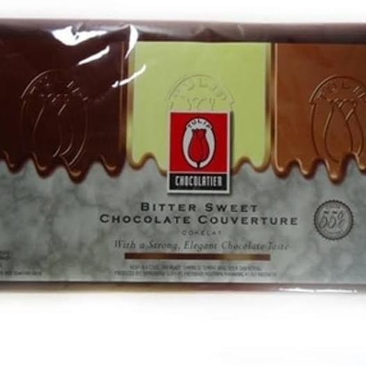 

Tulip Dark Chocolate Couverture Coklat Bittersweet Chocolate 55% 500 g murah