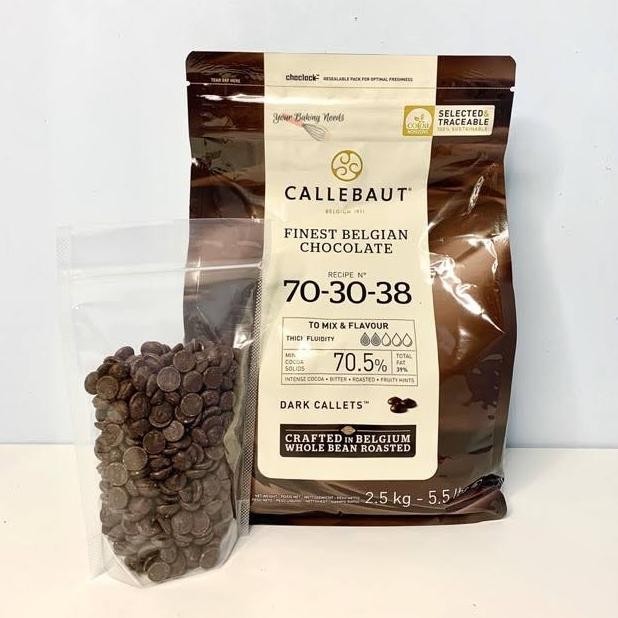 

callebaut dark chocolate couverture 70 % kemasan 250gr murah