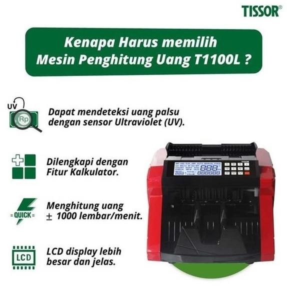 

Sale Mesin Penghitung Uang Tissor T-1100L / Money Bill Counter T-1100 L